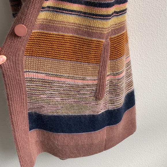 Missoni Sleeveless Striped Dusty Pink Wool Cardigan - Picture 13 of 14